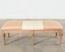 Dennis and Leen Neoclassical Style Painted Parcel Gilt Bench Seat