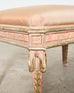 Dennis and Leen Neoclassical Style Painted Parcel Gilt Bench Seat