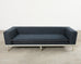 Midcentury Roche Bobois Style Denim Platform Sofa