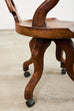 19th Century English Victorian Swivel Captains Desk Chair