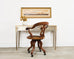 19th Century English Victorian Swivel Captains Desk Chair