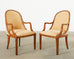 Set of Four Dessin Fournir Plante Leather Gondola Chairs
