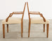 Pair of Dessin Fournir Ribbon-Back Oak Dining Armchairs