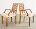 Pair of Dessin Fournir Ribbon-Back Oak Dining Armchairs