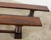 Pair of Charles Dudouyt Attributed French Oak Corkscrew Benches