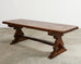 19th Century Country French Oak Farmhouse Trestle Dining Table