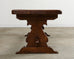 19th Century Country French Oak Farmhouse Trestle Dining Table