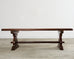 19th Century Country French Oak Farmhouse Trestle Dining Table