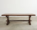 19th Century Country French Oak Farmhouse Trestle Dining Table