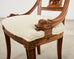 Pair of Napoleonic Empire Style Gondola Chairs with Dolphins