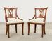 Pair of Napoleonic Empire Style Gondola Chairs with Dolphins