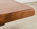 Country French Provincial Oak Double Trestle Dining Table 7 Ft