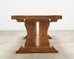 French Provincial Oak Country Farmhouse Trestle Dining Table