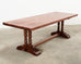 Country French Provincial Style Oak Farmhouse Trestle Dining Table