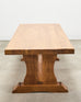 French Provincial Oak Country Farmhouse Trestle Dining Table