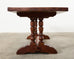 Country French Provincial Style Oak Farmhouse Trestle Dining Table