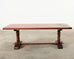 Country French Provincial Style Oak Farmhouse Trestle Dining Table