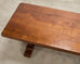 Country French Provincial Oak Double Trestle Dining Table 7 Ft