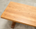 French Provincial Oak Country Farmhouse Trestle Dining Table