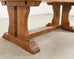French Provincial Oak Country Farmhouse Trestle Dining Table