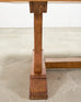 French Provincial Oak Country Farmhouse Trestle Dining Table