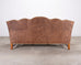 Country English Style Distressed Leather and Walnut Sofa