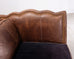 Country English Style Distressed Leather and Walnut Sofa