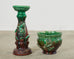 English Aesthetic Movement Pottery Japanese Dragon Jardinière on Stand