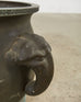 Japanese Showa Period Bronze Elephant Censer Planter Urn