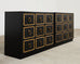 Set of Three Dorothy Draper Espana Chests in Black Bean