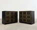 Set of Three Dorothy Draper Espana Chests in Black Bean