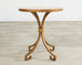 Pair of Arturo Pani Style Iron Marble Top Drink Tables