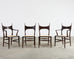 Set of Four Antler Dining Chairs by Edward Wormley for Dunbar