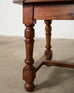 Country English Provincial Oak Farmhouse Trestle Dining Table