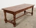 Country English Provincial Oak Farmhouse Trestle Dining Table