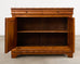 English Aesthetic Movement Faux Bamboo Marble Top Buffet Sideboard