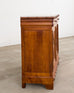 English Aesthetic Movement Faux Bamboo Marble Top Buffet Sideboard