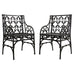 Pair of English Coalbrookdale Style Gothic Garden Armchairs