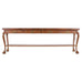 English Queen Anne Style Walnut Two-Tier Console Table 6 Ft