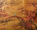 Japanese Showa Four Panel Screen Autumn Landscape on Gilt