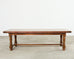 Country English Provincial Walnut Farmhouse Trestle Dining Table 8 Ft.