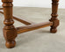 Country English Provincial Walnut Farmhouse Trestle Dining Table 8 Ft.