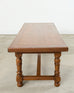Country English Provincial Walnut Farmhouse Trestle Dining Table 8 Ft.