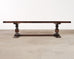 Country Italian Provincial Oak Farmhouse Trestle Dining Table 10 Ft