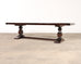 Country Italian Provincial Oak Farmhouse Trestle Dining Table 10 Ft