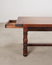 Country French Provincial Mahogany Farmhouse Dining Table 8 Ft