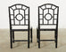 Set of Eight Faux Bamboo Bouclé Lacquered Chloe Dining Chairs