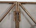 McGuire Two-Door Bronzed Iron Faux Bamboo Fireplace Screen