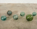 Set of Six Japanese Blown Glass Fishing Float Buoys