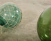 Set of Six Japanese Blown Glass Fishing Float Buoys